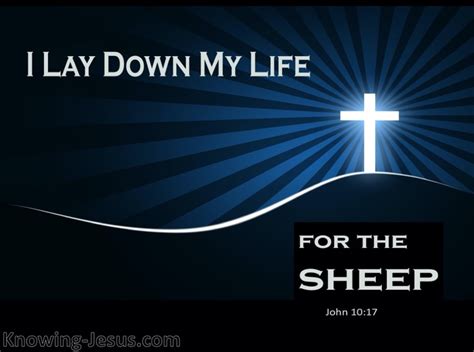 John 10:18. . I lay down my life kjv